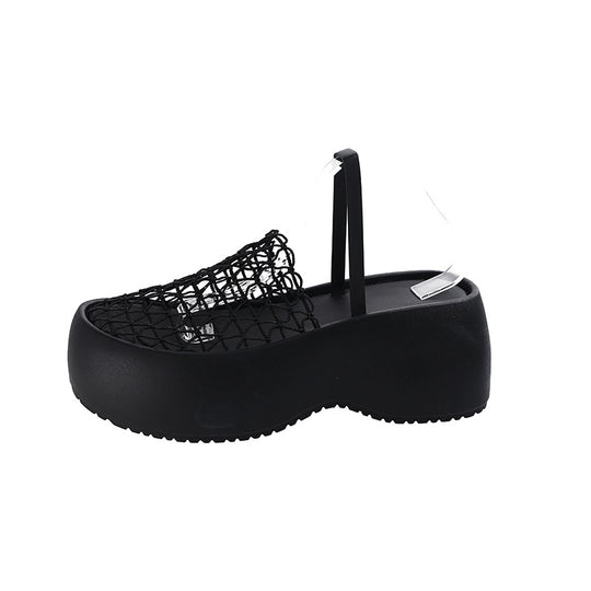 Damen Plattform-Sandalen mit innovativem Netzdesign und rutschfester Sohle R&B
