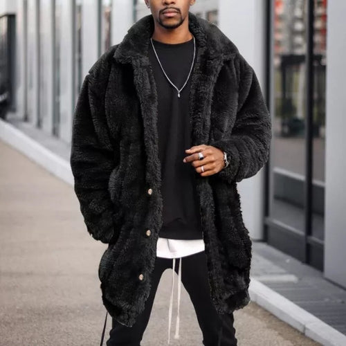 Herren Modische Teddyjacke mit verschließbaren Taschen und hoher Wärmeisolierung R&B