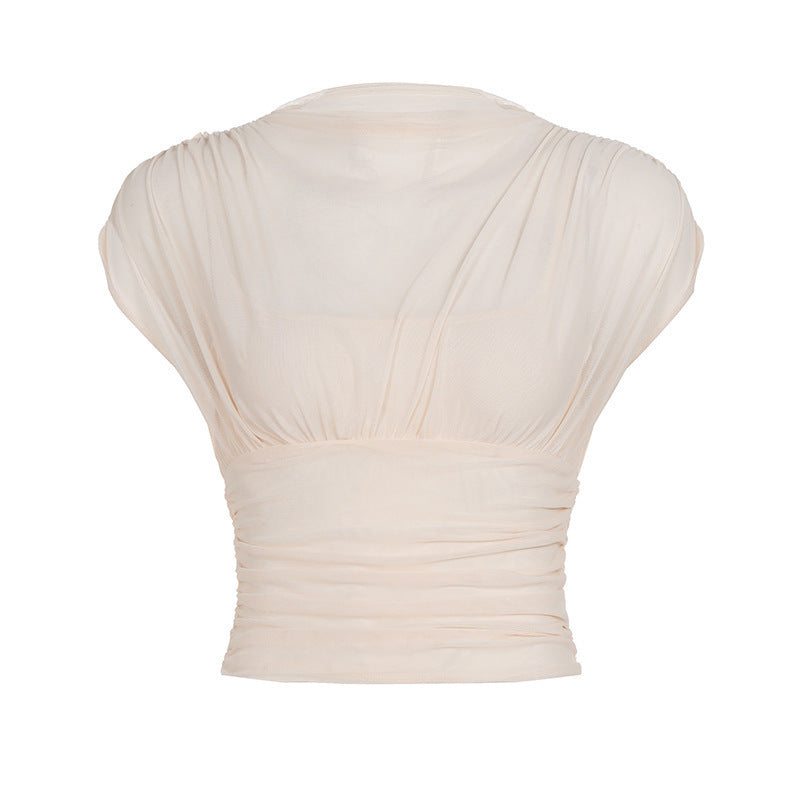 Damen Elegantes Shirt mit Raffung und weichem Stoff R&B