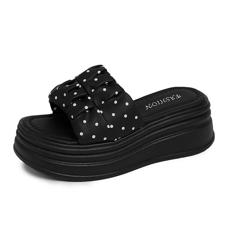 Damen bequeme Plateau-Sandalen mit dekorativem Schleifen-Detail R&B