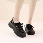 Damen Sportliche Sneakers mit elastischem Schnürsystem und gepolsterter Sohle R&B