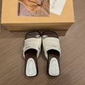 Damen elegante Slip-On Sandalen mit modischen Schnallen R&B