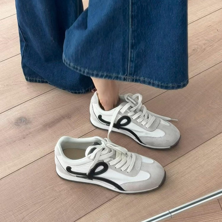 Damen modische Sneakers mit atmungsaktiver Oberflächenstruktur und dämpfender Sohle R&B