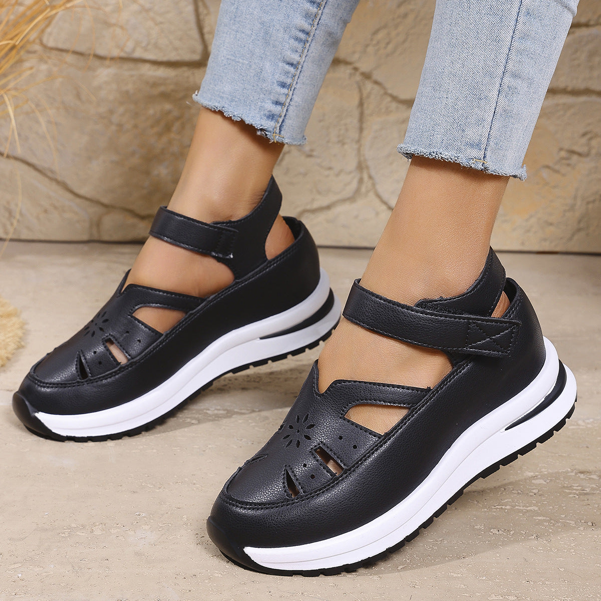 Damen orthopädische Sandalen mit verstellbarem Riemen und atmungsaktivem Obermaterial R&B