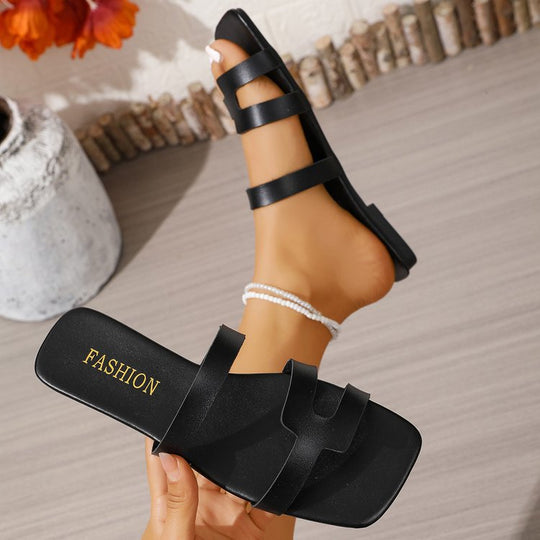 Damen Flache Riemchensandalen R&B