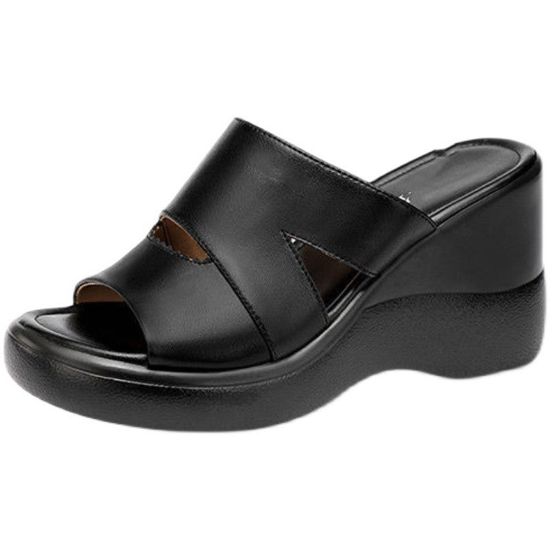 Damen Wedge-Pantoletten mit elegantem Schnitt und rutschfester Sohle