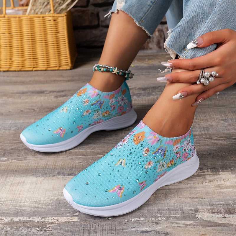 Schmetterlingsdruck Slip-On Schuhe R&B