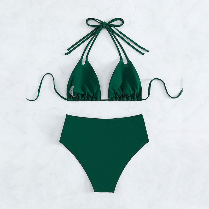 Damen Hochgeschnittener Bikini mit modischen Cut-Outs