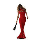 Damen Langärmliges Kleid mit asymmetrischem Schnitt und raffinierten Details R&B