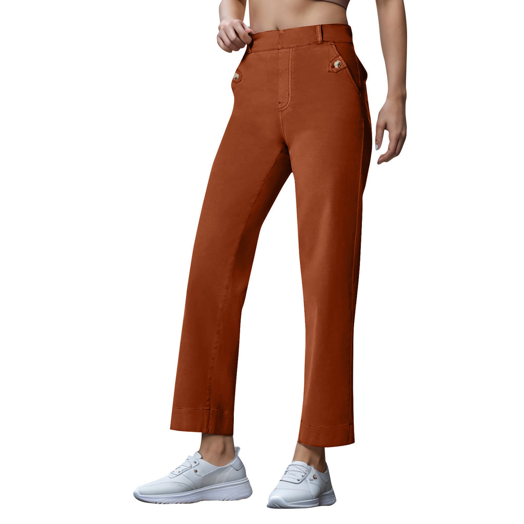 Damen Weitgeschnittene Stoffhose mit eleganten Details R&B