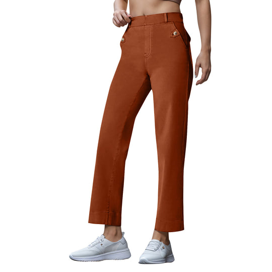 Damen Weitgeschnittene Stoffhose mit eleganten Details R&B
