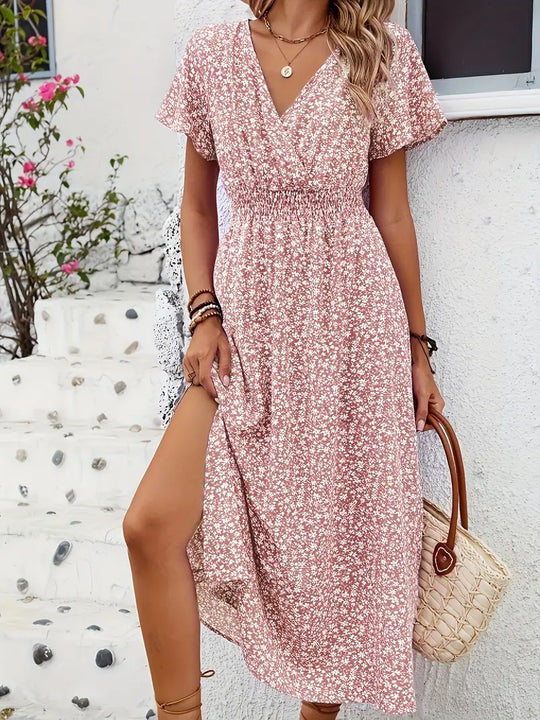 Damen Maxi-Kleid mit floralen Mustern R&B