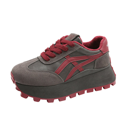 Damen Sportliche Plateau Sneakers mit rutschfester Sohle und atmungsaktivem Obermaterial R&B