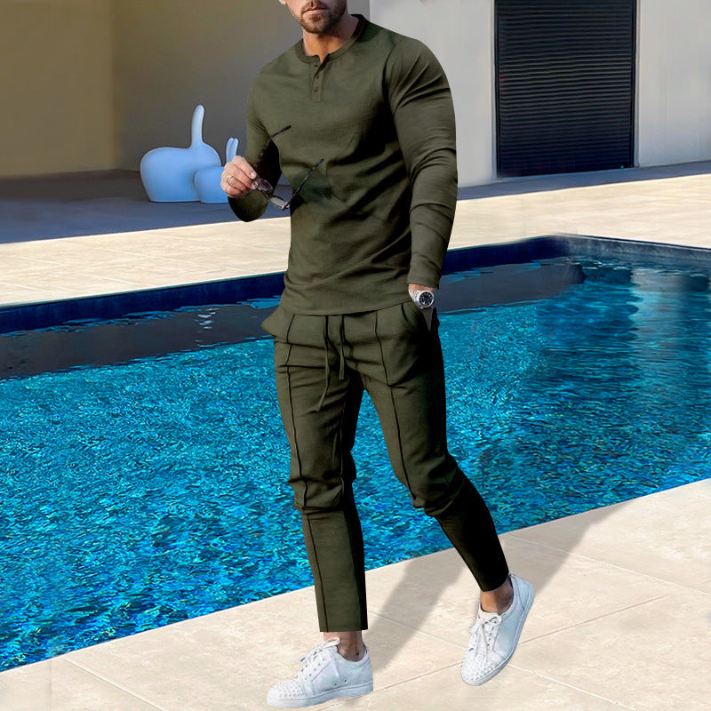 Herren Baumwoll-Jogginganzug mit atmungsaktiven Eigenschaften und modischem Schnitt R&B