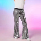 Herren Glitzernde Discohose mit weitem Bein und elastischem Bund R&B