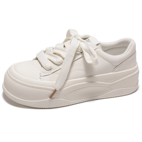 Damen Plateau Sneakers mit metallisch-glänzender Oberfläche und robustem Sohlenprofil R&B