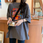 Damen Grafik T-Shirt Kleid mit lässigem Schnitt und modernem Design