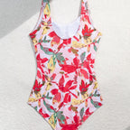 Damen Einteiliger Badeanzug mit floralem Muster R&B