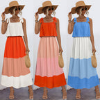 Damen Sommerliches Maxikleid mit verspieltem Bandeau-Oberteil und fließendem Rock R&B