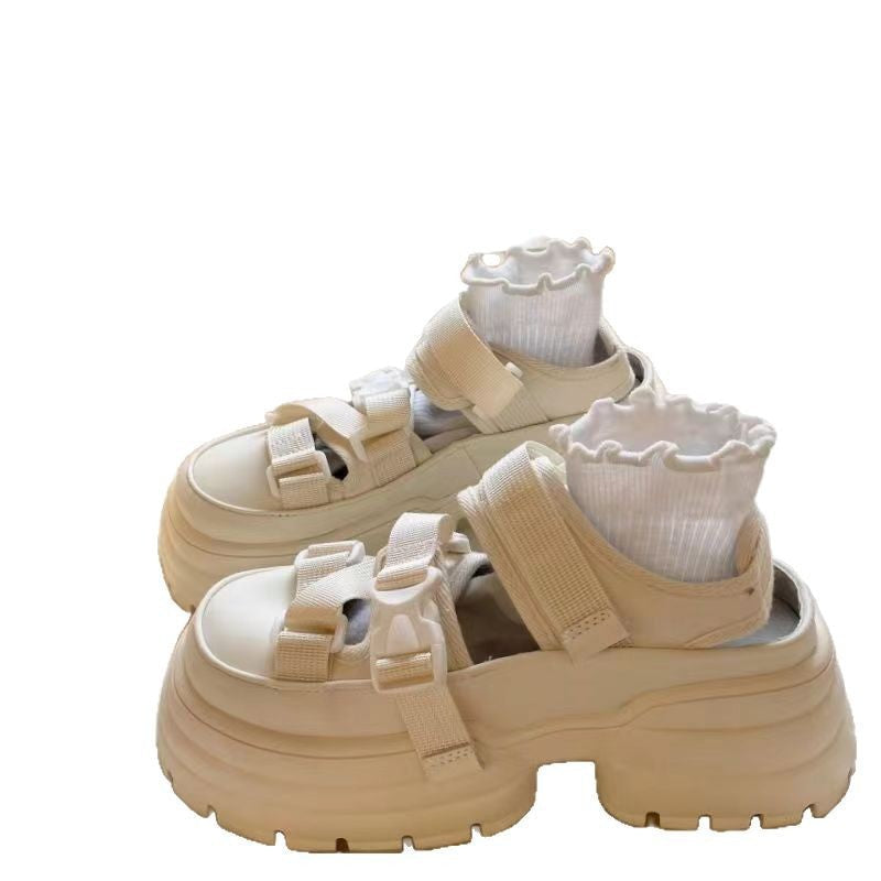 Damen Komfortable Chunky Sandalen mit verstellbaren Riemen und dämpfender Sohle