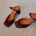Damen Slingback Sandalen mit modischem Blockabsatz und elegantem Riemendesign
