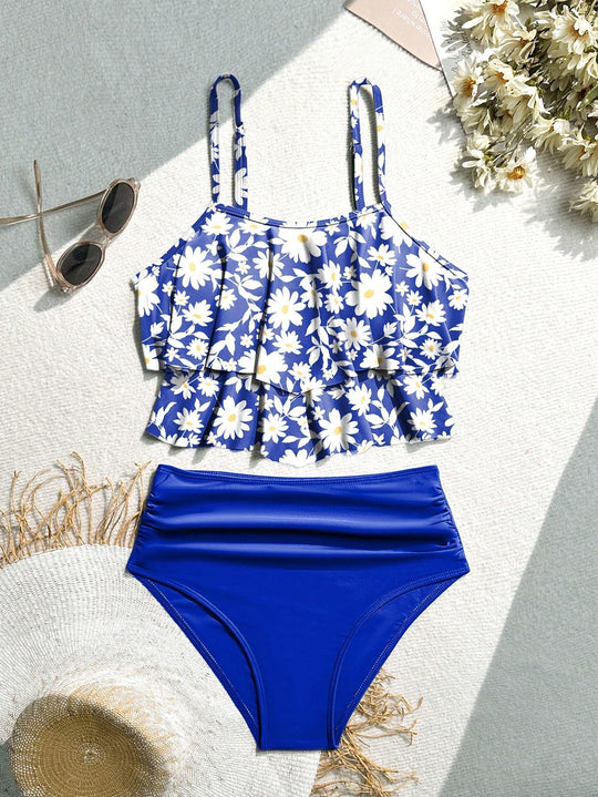 Damen Bikini-Set mit voluminösem Rüschendesign R&B