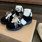 Damen Sportliche Schnürschuhe aus Wildleder mit dekorativen Quasten und rutschfester Sohle R&B