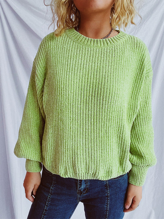Damen Grobstrickpullover mit weitem Schnitt und strukturiertem Design R&B