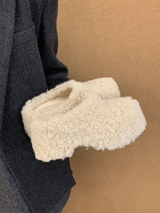 Damen Flauschige Hausschuhe aus hochwertiger Wolle R&B