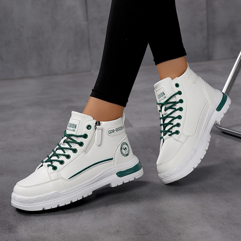 Damen modische High-Top Sneakers mit praktischer Schnürung R&B