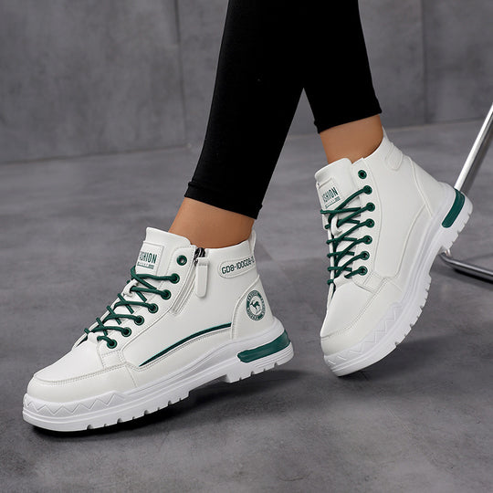 Damen modische High-Top Sneakers mit praktischer Schnürung R&B