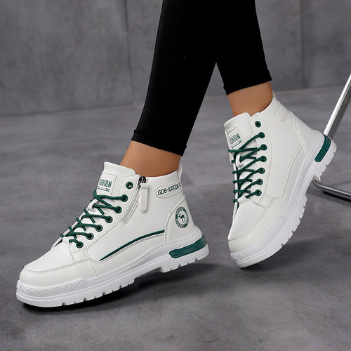 Damen modische High-Top Sneakers mit praktischer Schnürung R&B