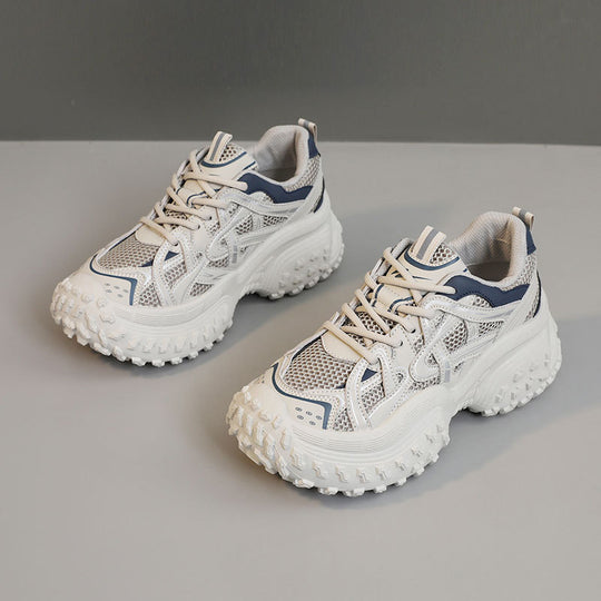 Damen Sportliche Chunky Sneakers mit atmungsaktiver Mesh-Oberfläche und stoßdämpfender Sohle R&B