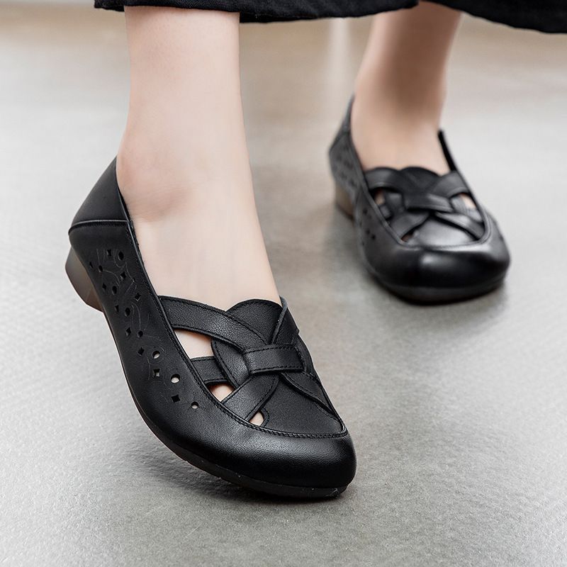 Damen Komfortable Rundbogen-Schuhe mit dekorativem Schnitt