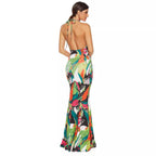 Damen Maxikleid mit aufregendem Farbdesign R&B