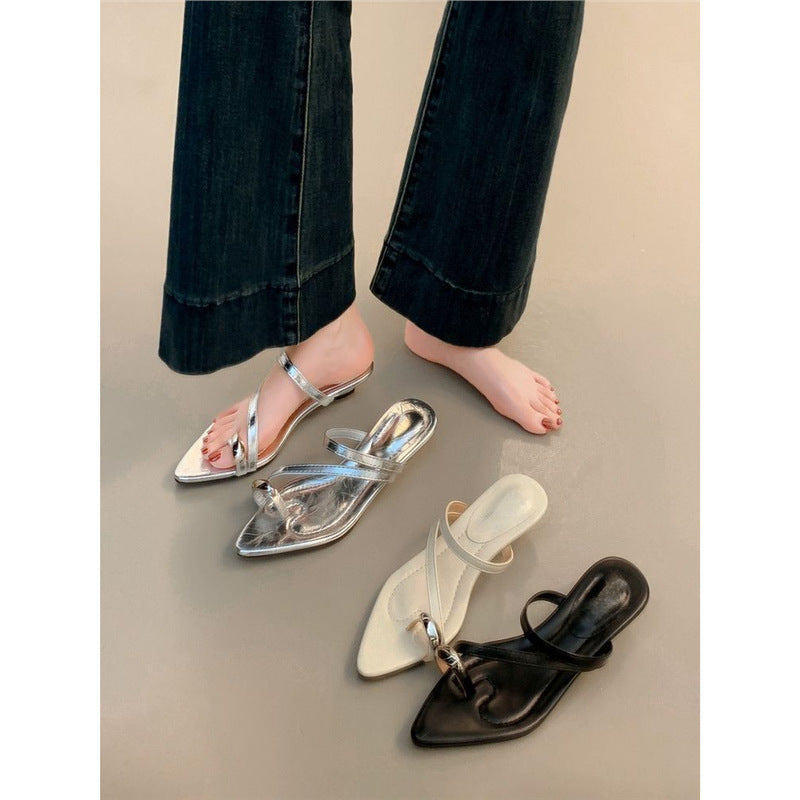 Damen elegante Slingback-Sandalen mit schicker Schnalle R&B