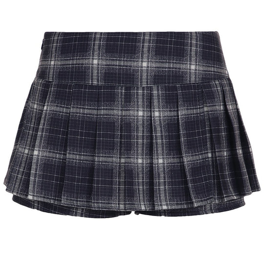 Damen Minirock mit dekorativen Knopfdetails und senkrechten Streifen R&B
