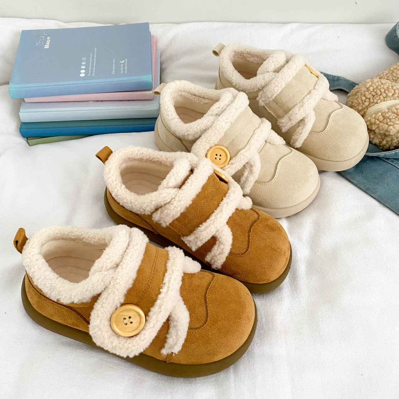 Damen Kuschelige Sneaker mit komfortablem Fleece-Futter R&B