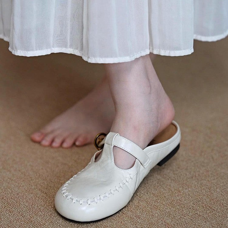 Damen Elegante Clogs aus hochwertigem Leder mit bequemem Fußbett R&B