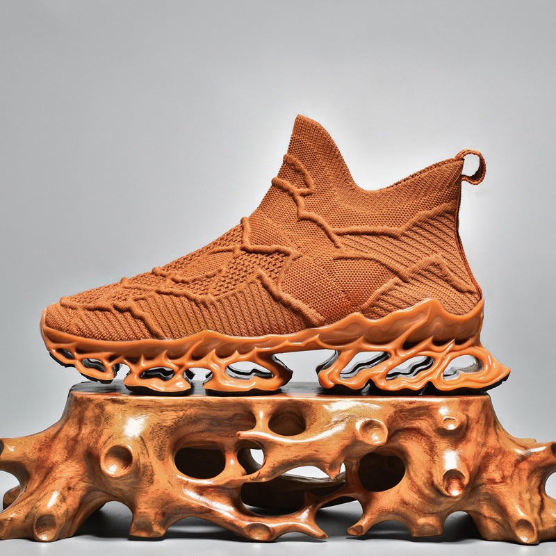 Damen Sportliche Strick-Sneaker mit rutschfester Sohle und innovativer Dämpfungstechnologie R&B