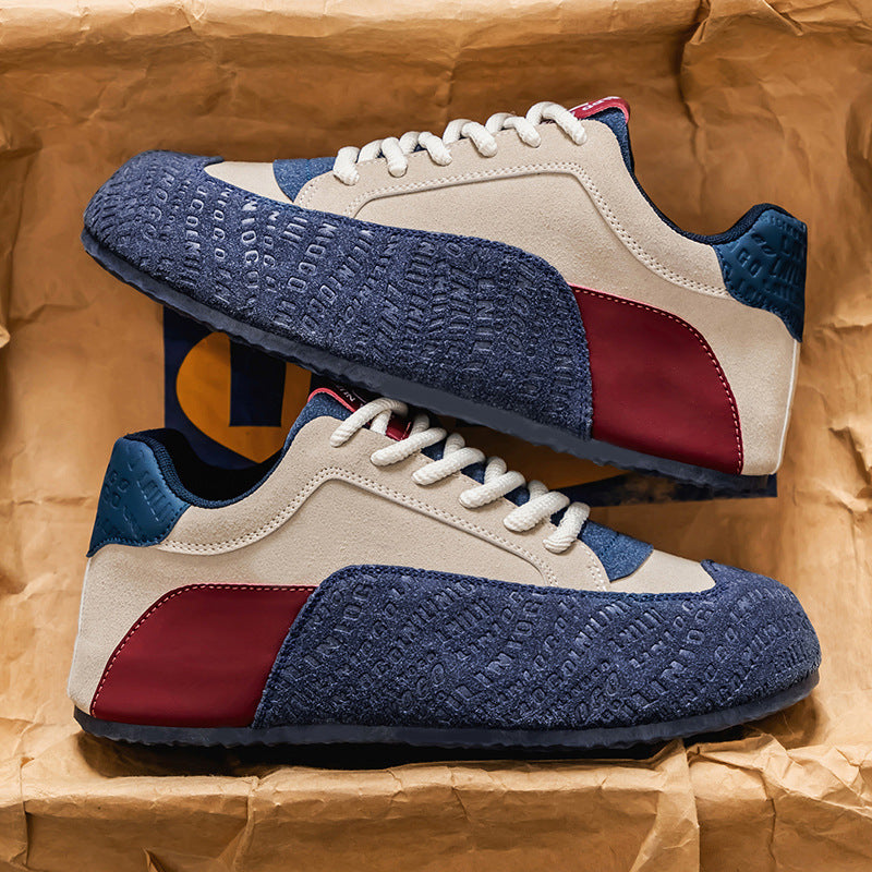 Damen modische Sneaker mit geprägtem Obermaterial und sportlicher Sohle R&B