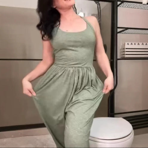 Damen Jumpsuit mit lässigem Schnitt und praktischen Seitentaschen Heidi-Mode
