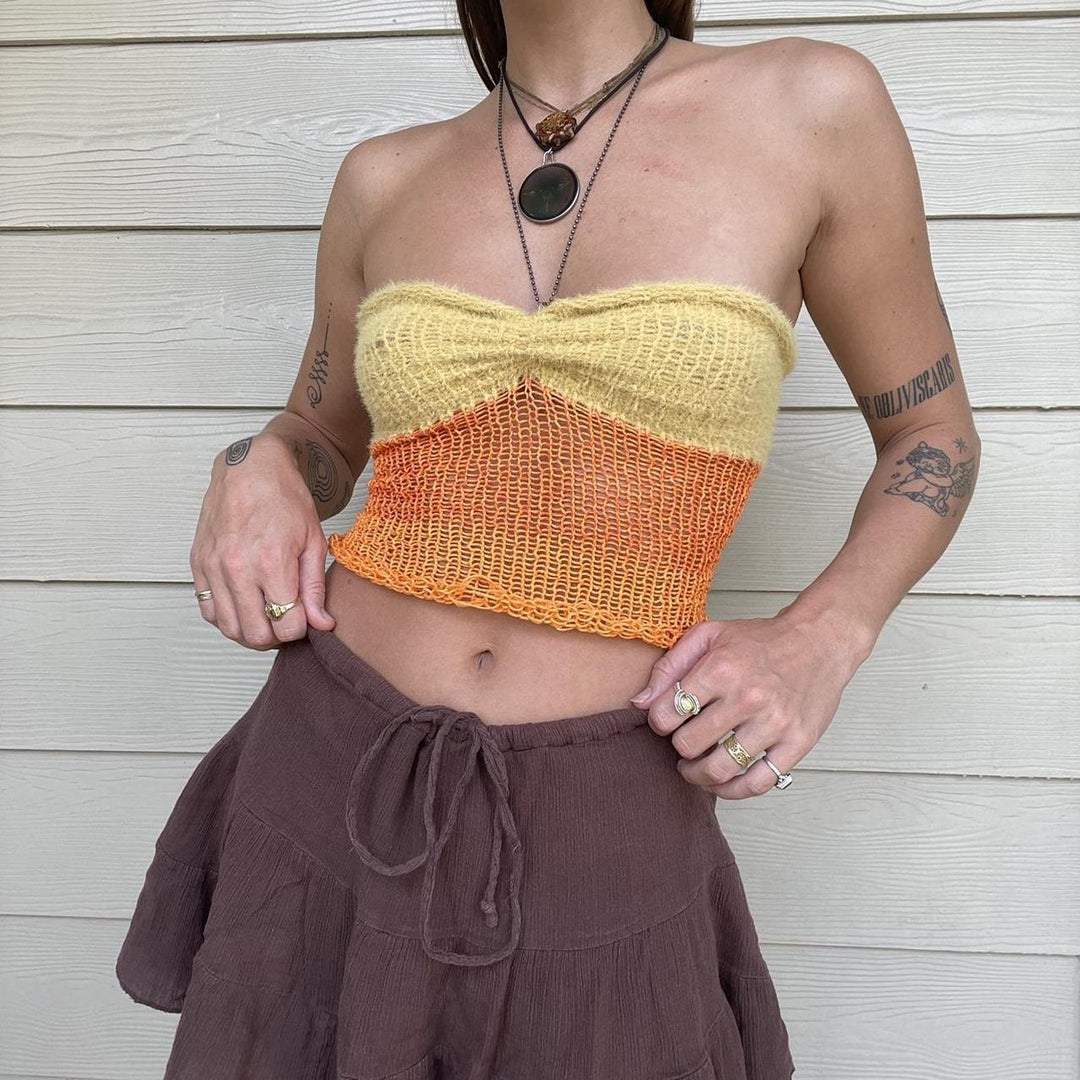Damen Cropped Top R&B