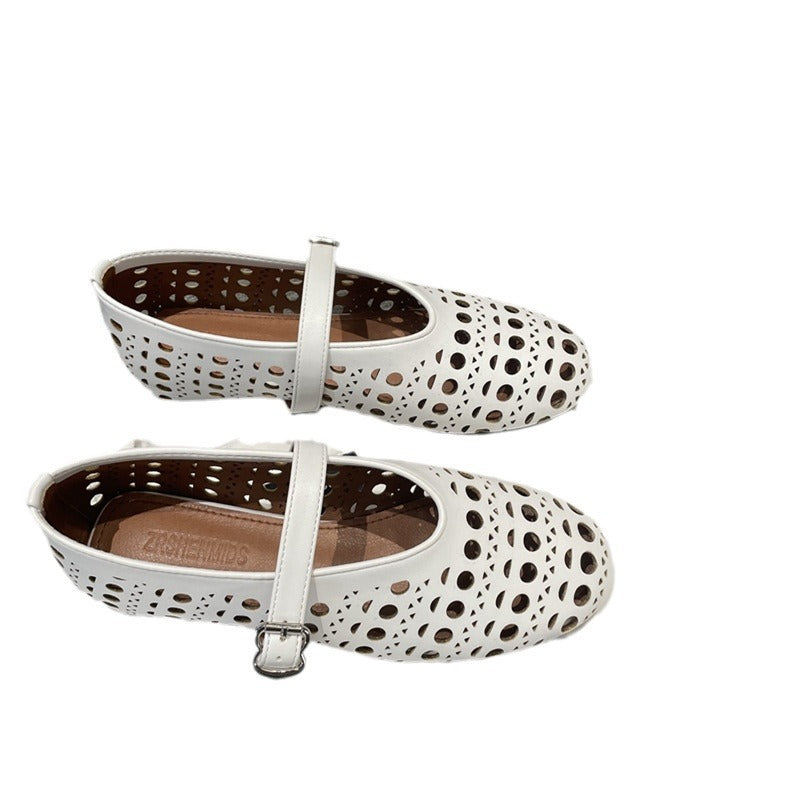 Damen Elegante und modische Clogs mit atmungsaktiver Lochmusterung R&B
