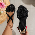 Damen elegante Sandalen mit floralen Applikationen R&B