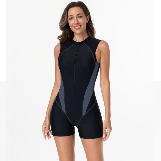 Damen funktionaler Kurzarm-Schwimmanzug R&B