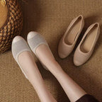 Damen Elegante und atmungsaktive Ballerinas mit Durchbrochenem Design
