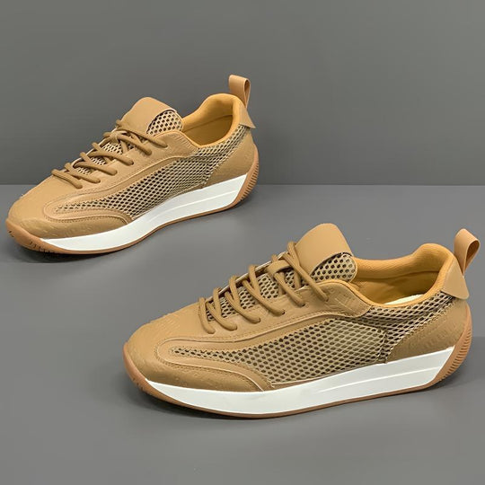 Damen Sportliche Sneaker mit atmungsaktiver Oberflächenstruktur und stoßdämpfender Sohle R&B