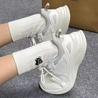 Damen Sportliche Sneakers mit atmungsaktiver Mesh-Oberfläche und stoßdämpfender Sohle R&B