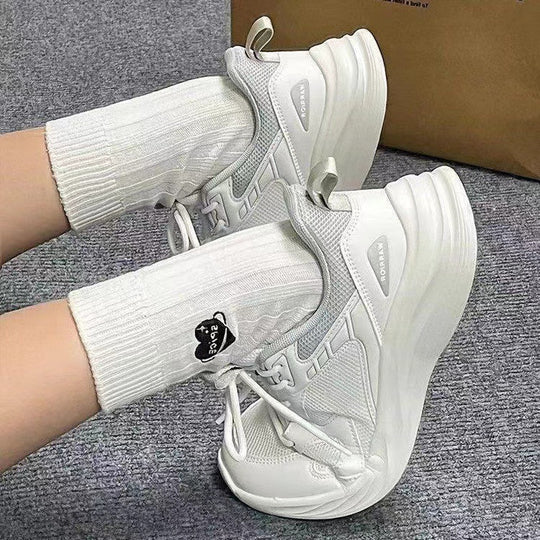 Damen Sportliche Sneakers mit atmungsaktiver Mesh-Oberfläche und stoßdämpfender Sohle R&B